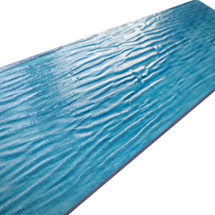 4x12-inch LuxySplash Shades of Blue Textured Glass Wall Tile - 1sq. ft. (3pcs) - Image 2