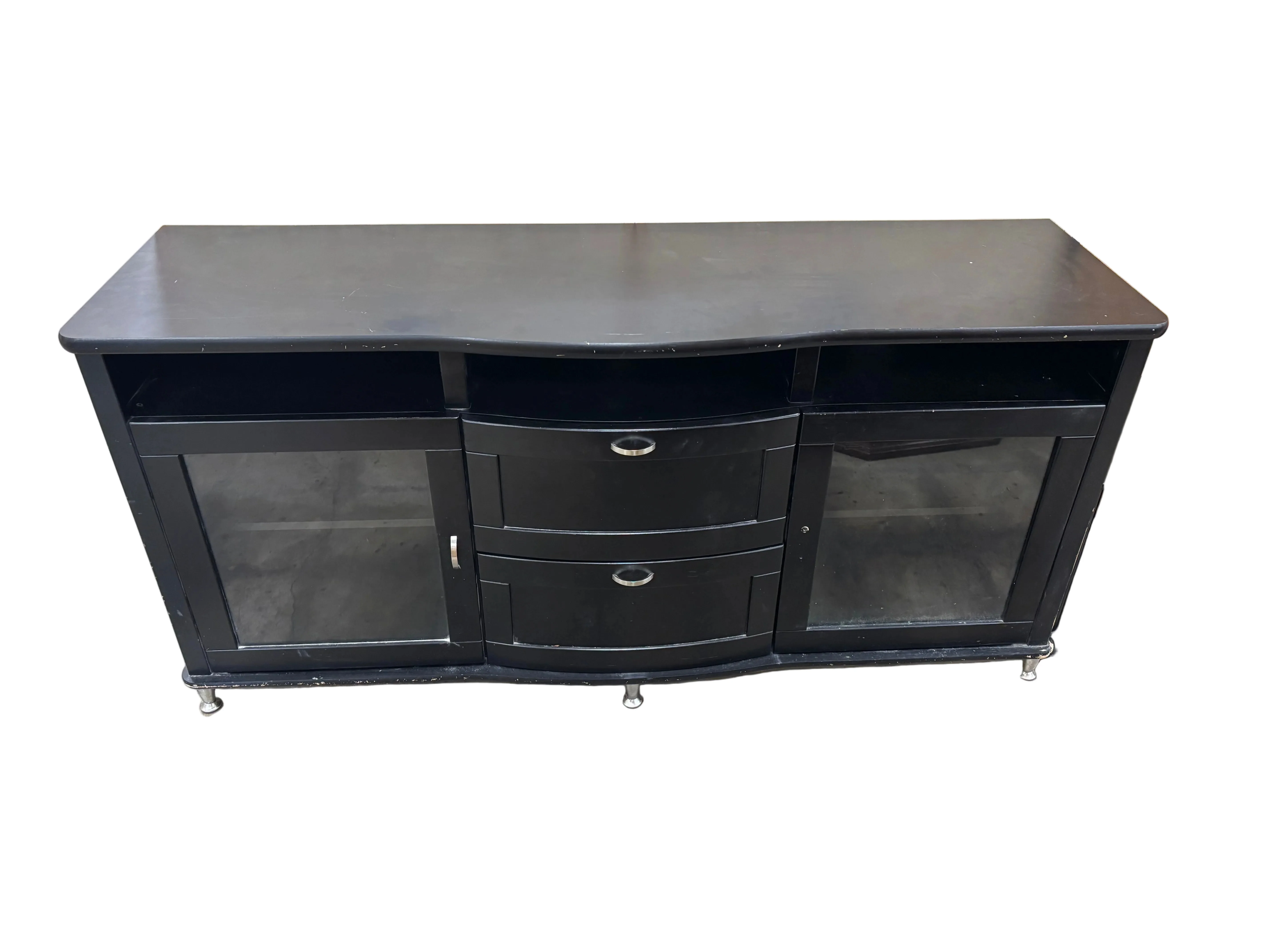 Black Wooden Entertainment Center