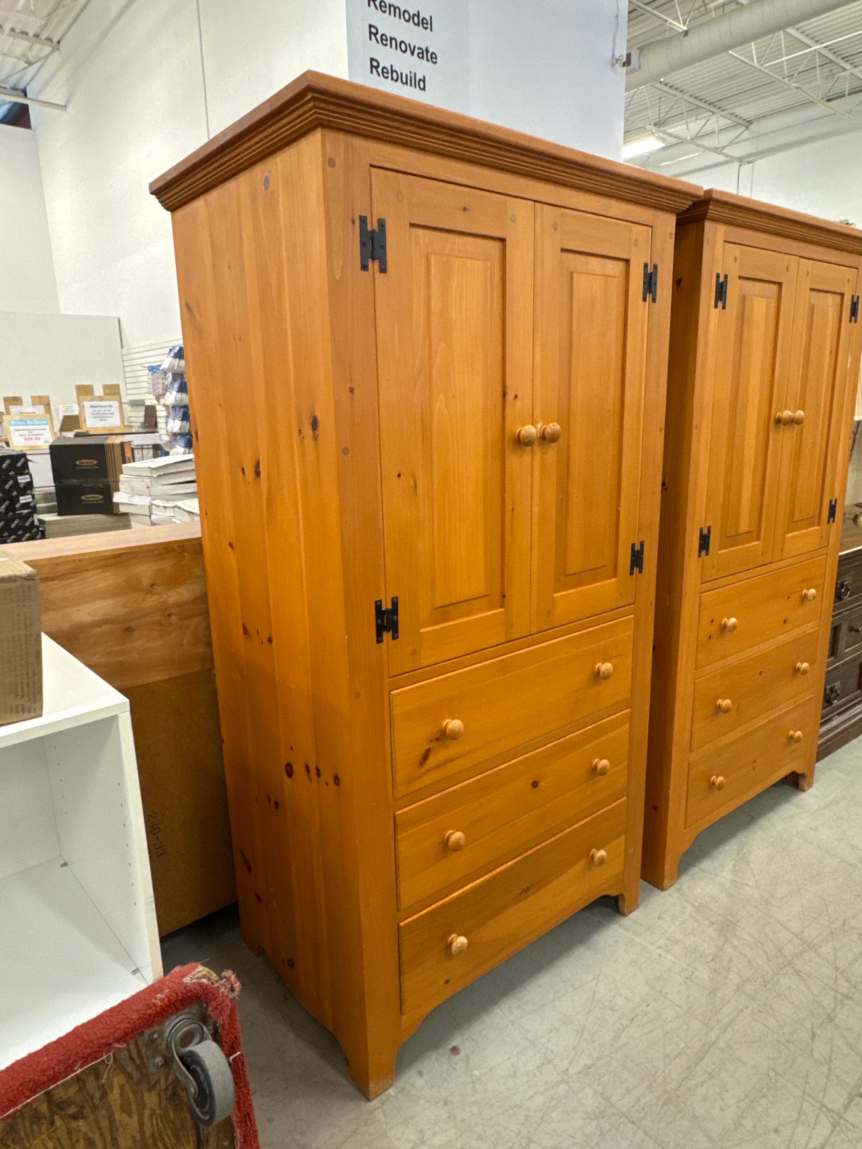Solid Pine Armoire - Image 3