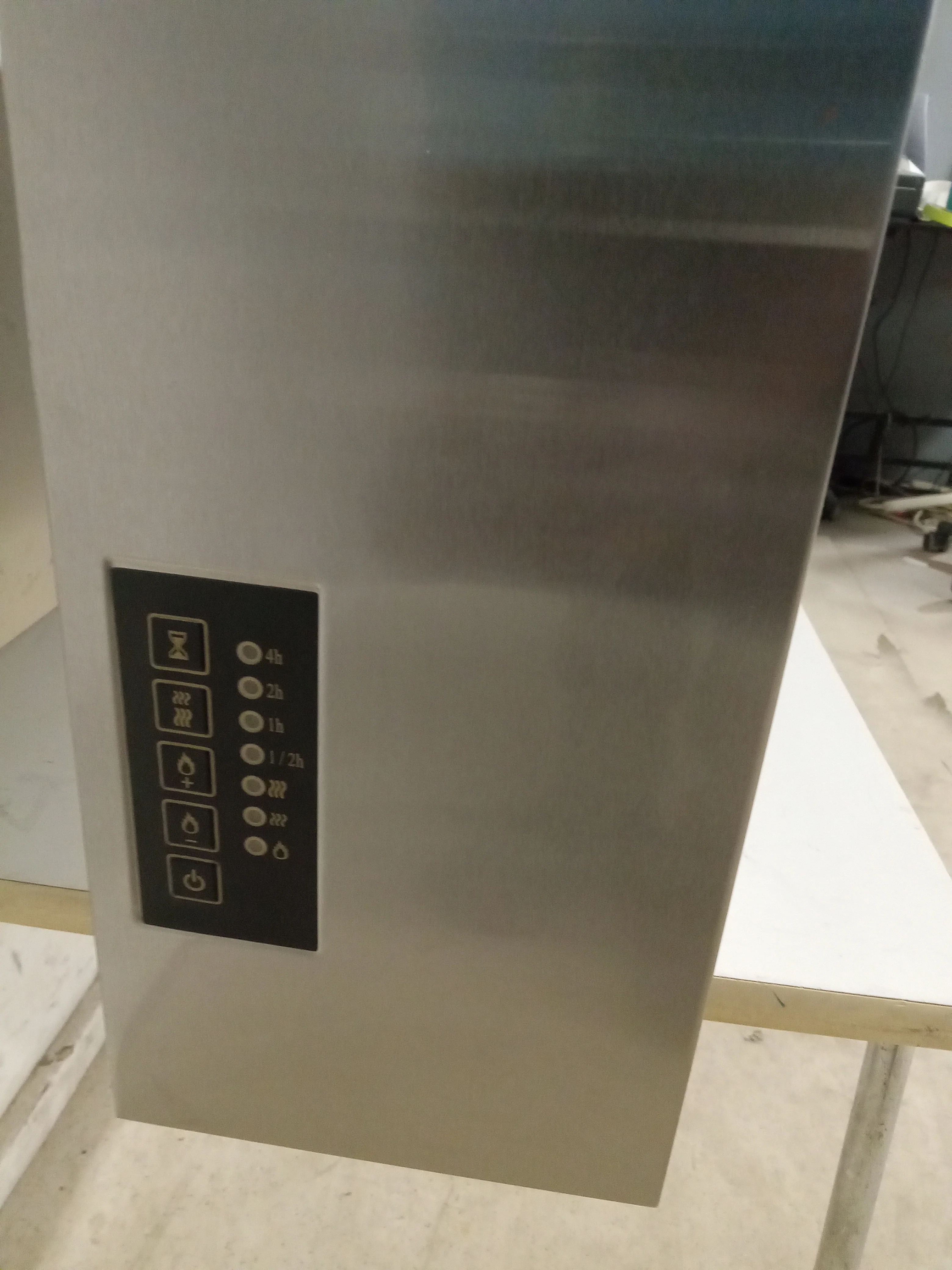 31"W Stainless Steel Electric Fireplace - Image 3