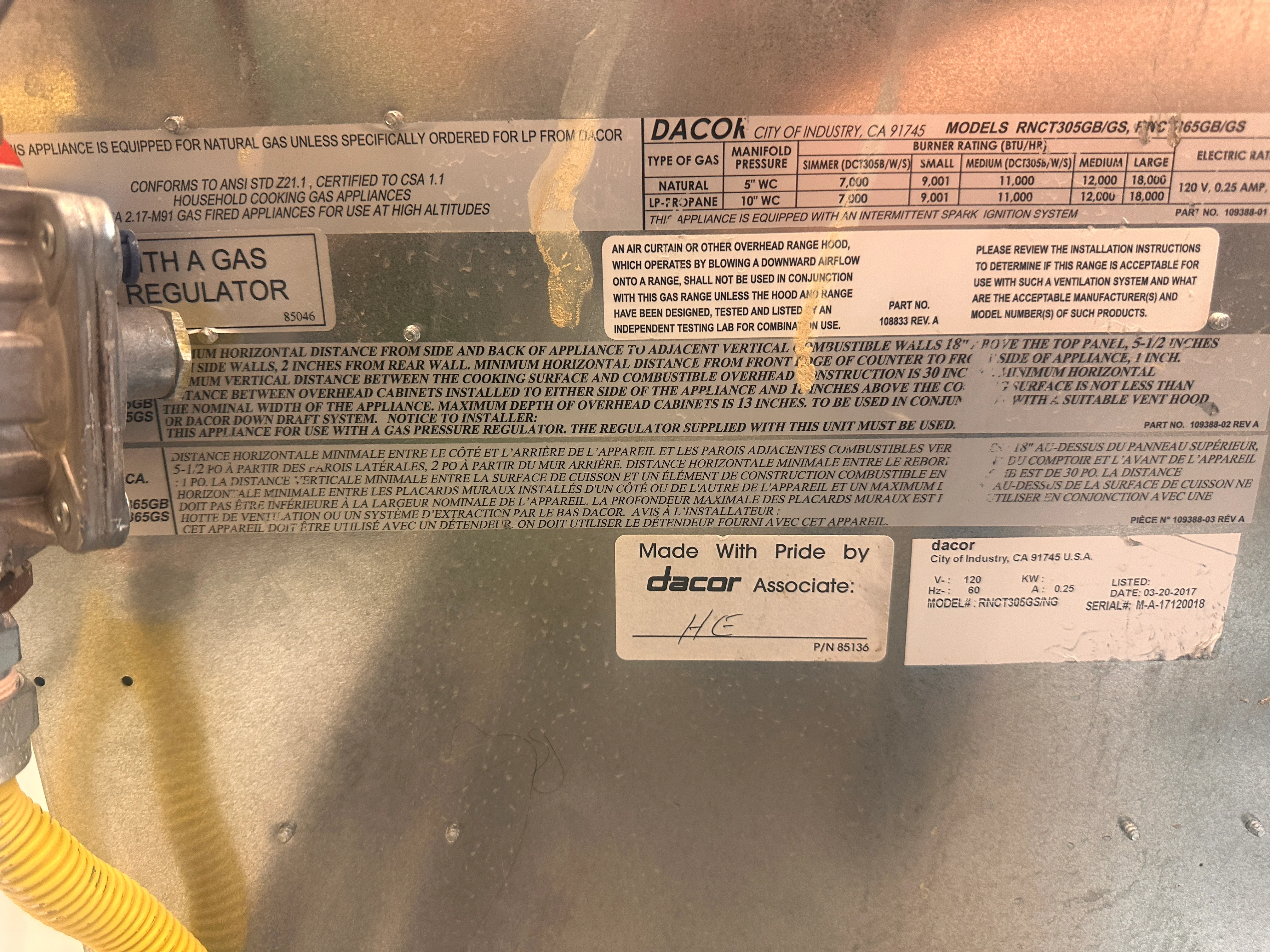 Dacor 30 Inch Gas Cooktop with 5 Sealed Burners - Image 2