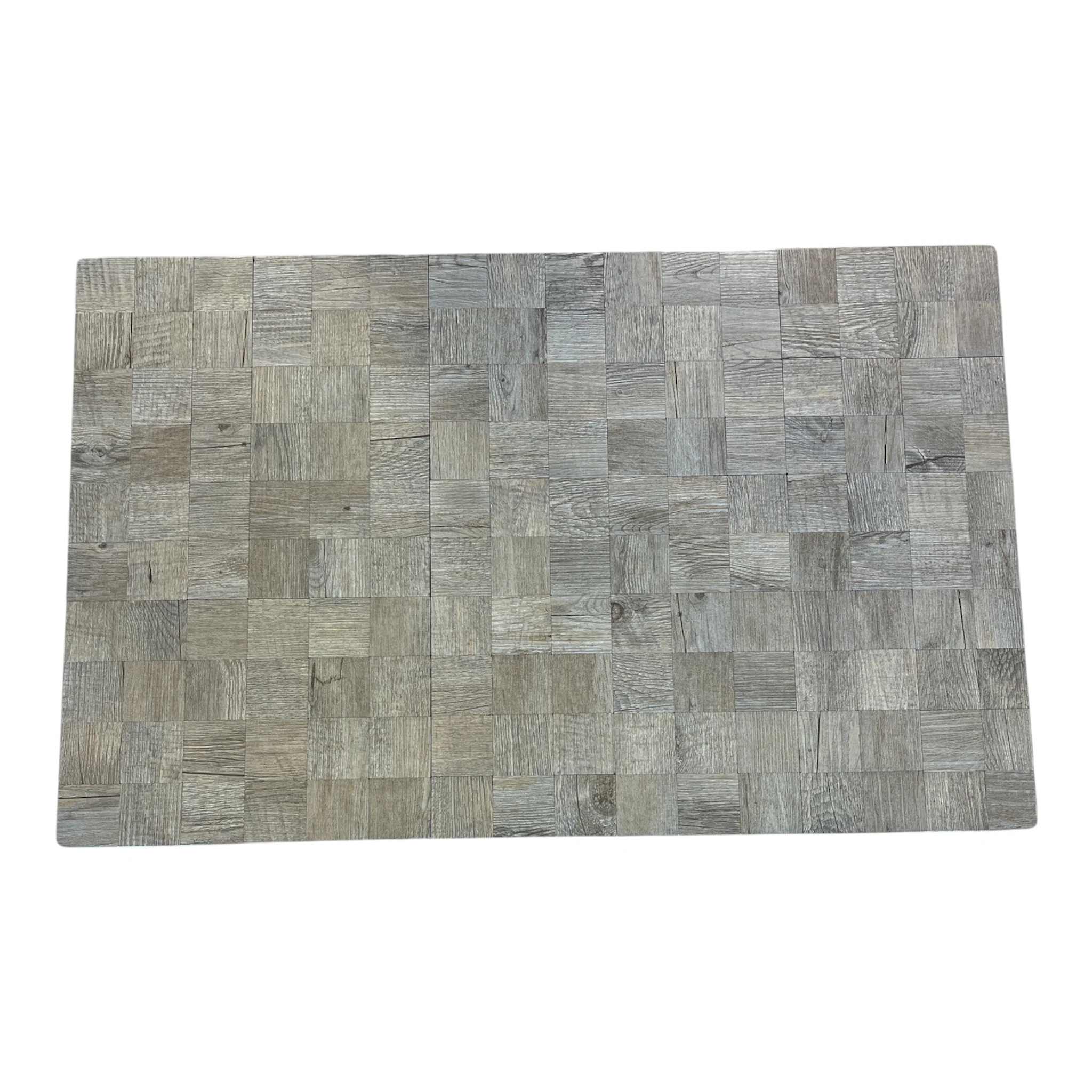 Parquet-Style Grey Rectangular Accent Table - Image 4
