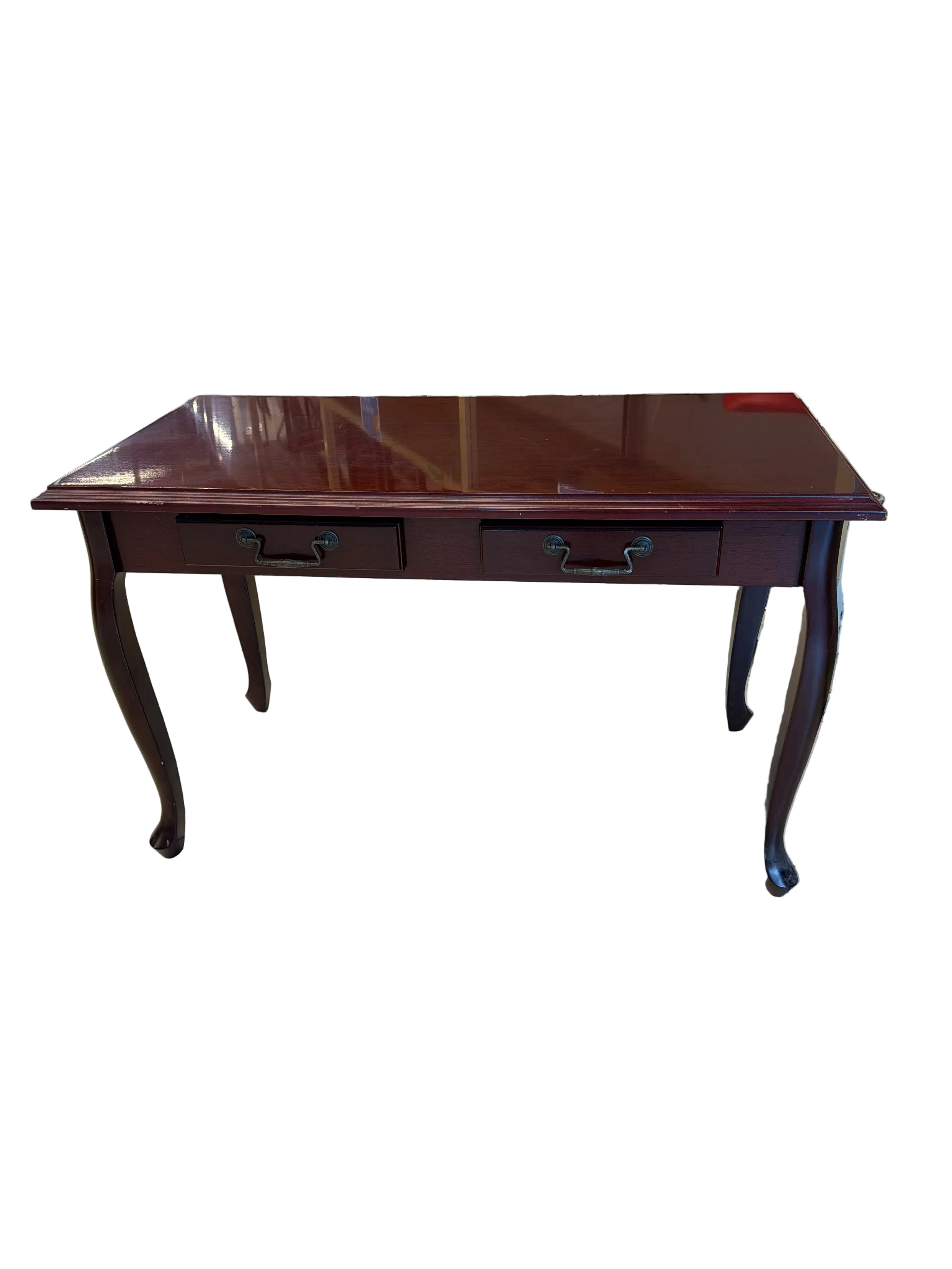 Polished Mahogany Desk / Console Table