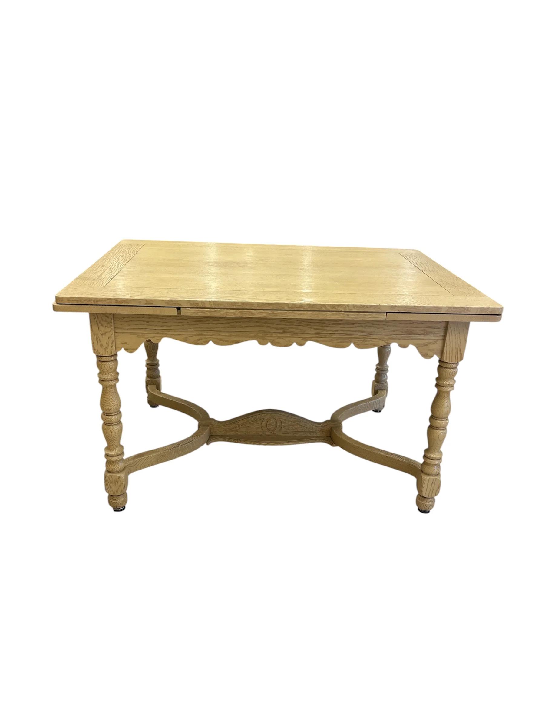 Light Oak Tone Expandable Dining Table with 6 Chairs - Image 5