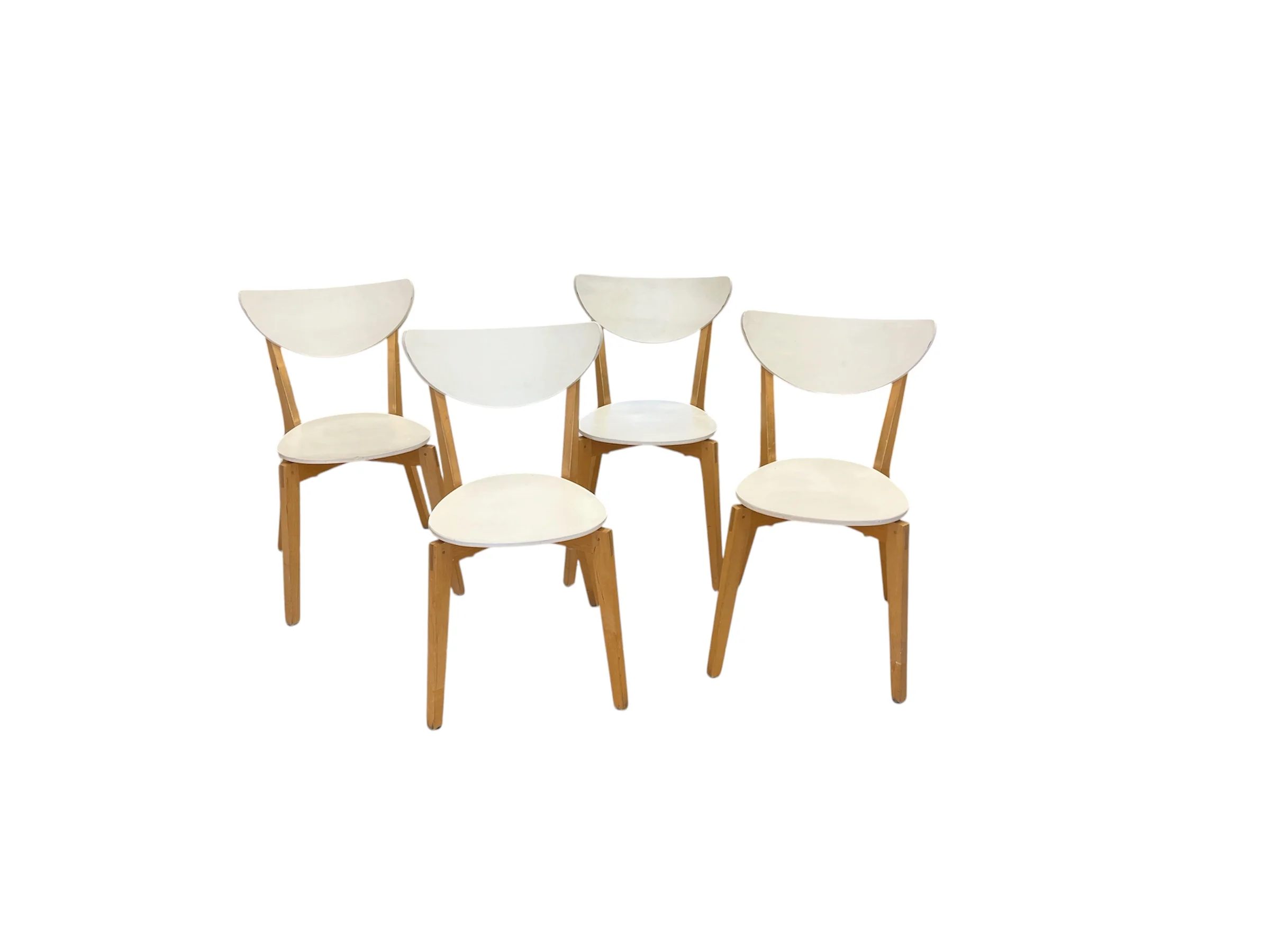 Light Tone Wood Dining Set with 4 Chairs & Bench - Image 3