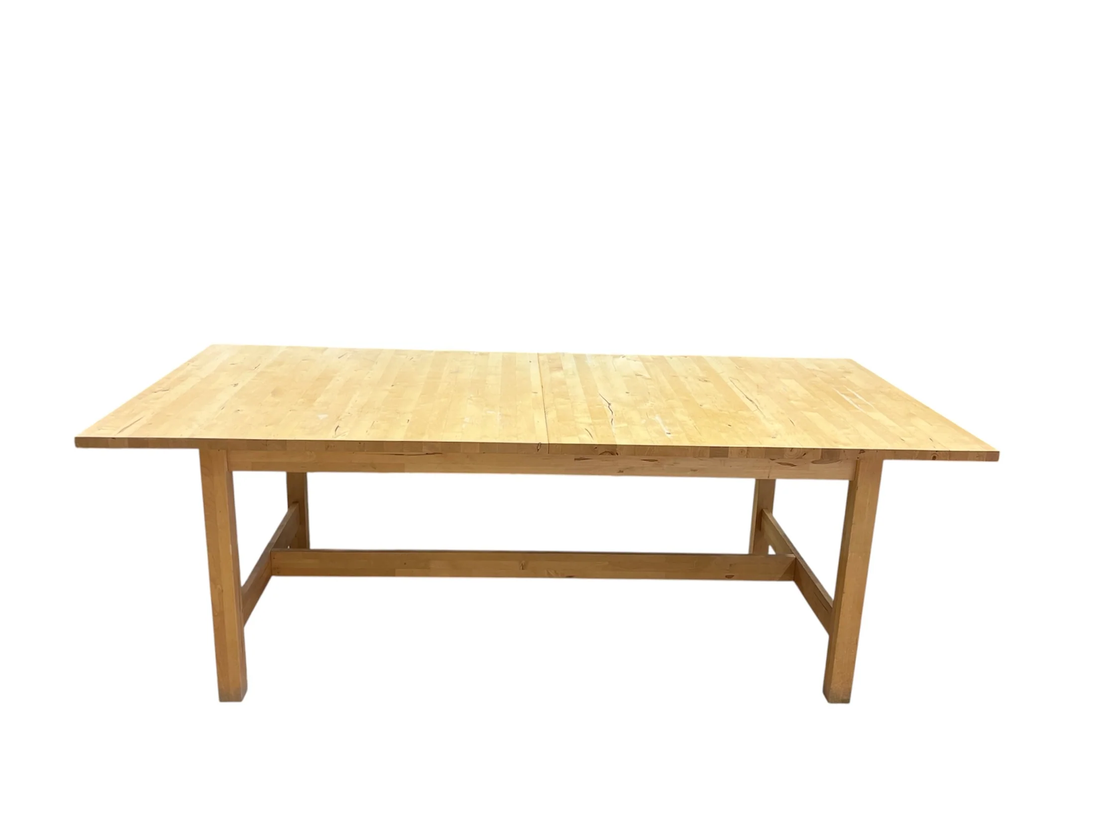 Light Tone Wood Dining Set with 4 Chairs & Bench - Image 6