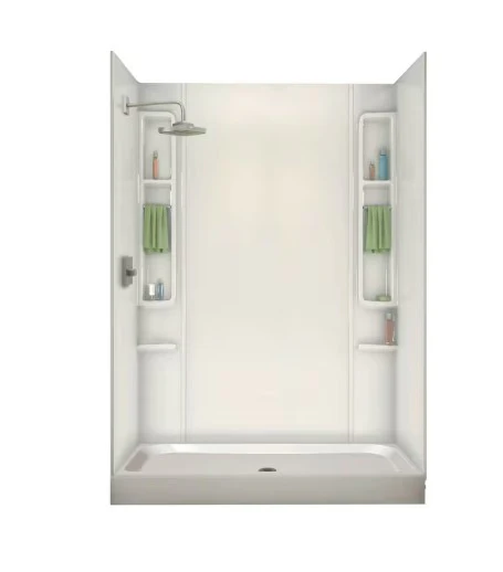 MAAX Alaska 60L x 32W x 7H Rectangular Centre Drain Fibreglass Shower Base Pan in White - Image 3
