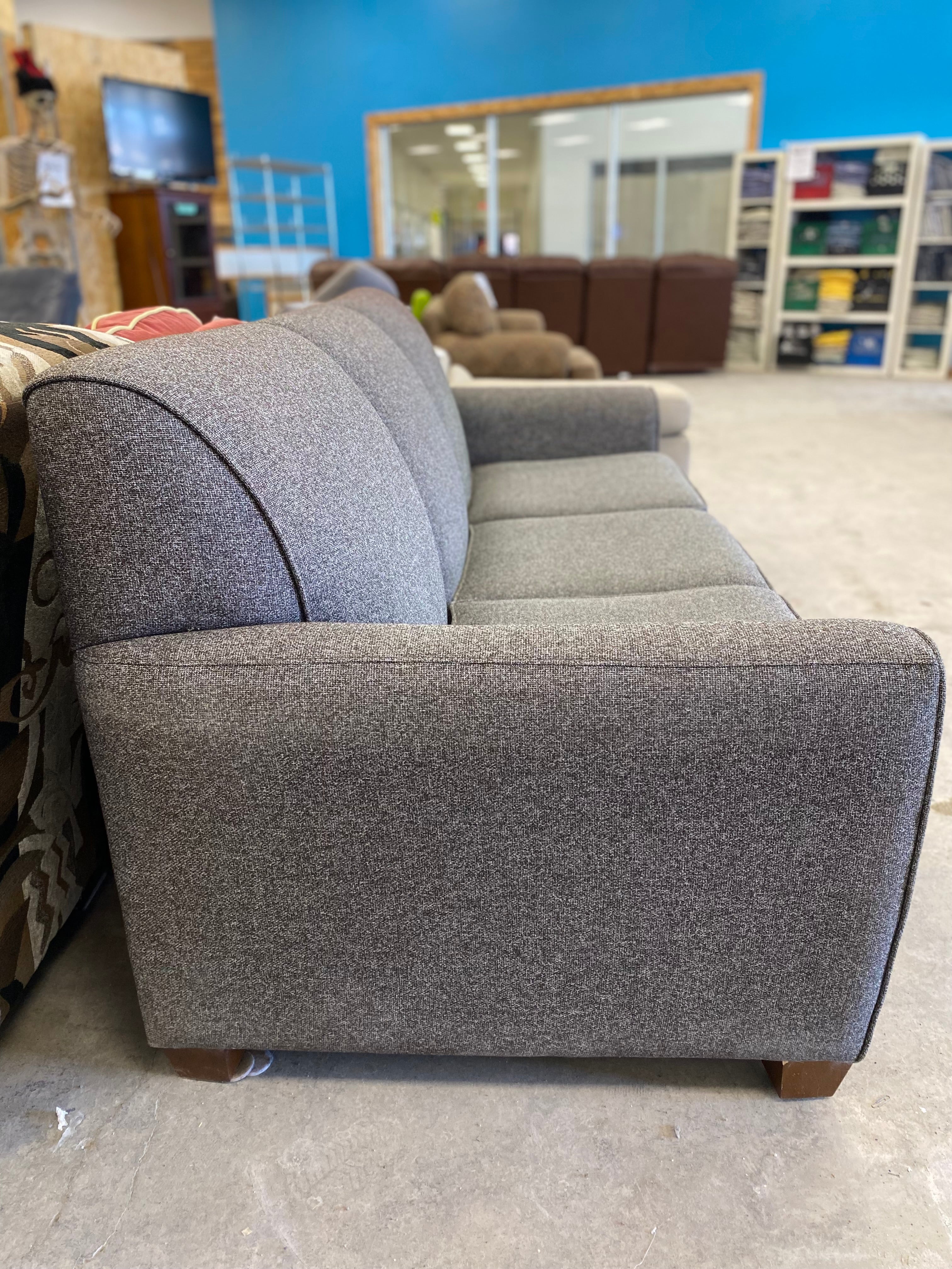 Modern Grey 3-Seater Sofa - Image 2