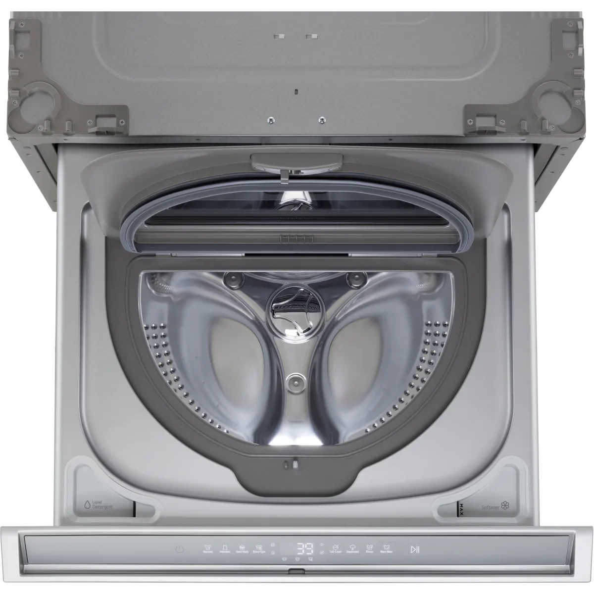 SIGNATURE 1.0 cu. ft. 29 in. SideKick Pedestal Washer for Front Load Washer in Brushed Platinum Steel - Image 3