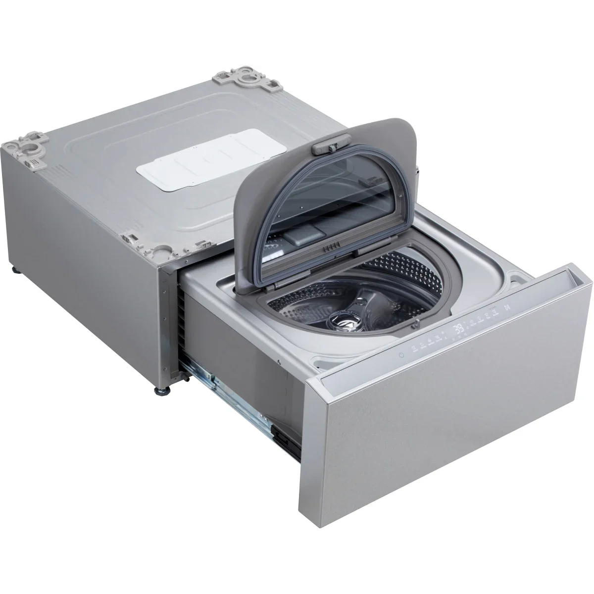 SIGNATURE 1.0 cu. ft. 29 in. SideKick Pedestal Washer for Front Load Washer in Brushed Platinum Steel - Image 7