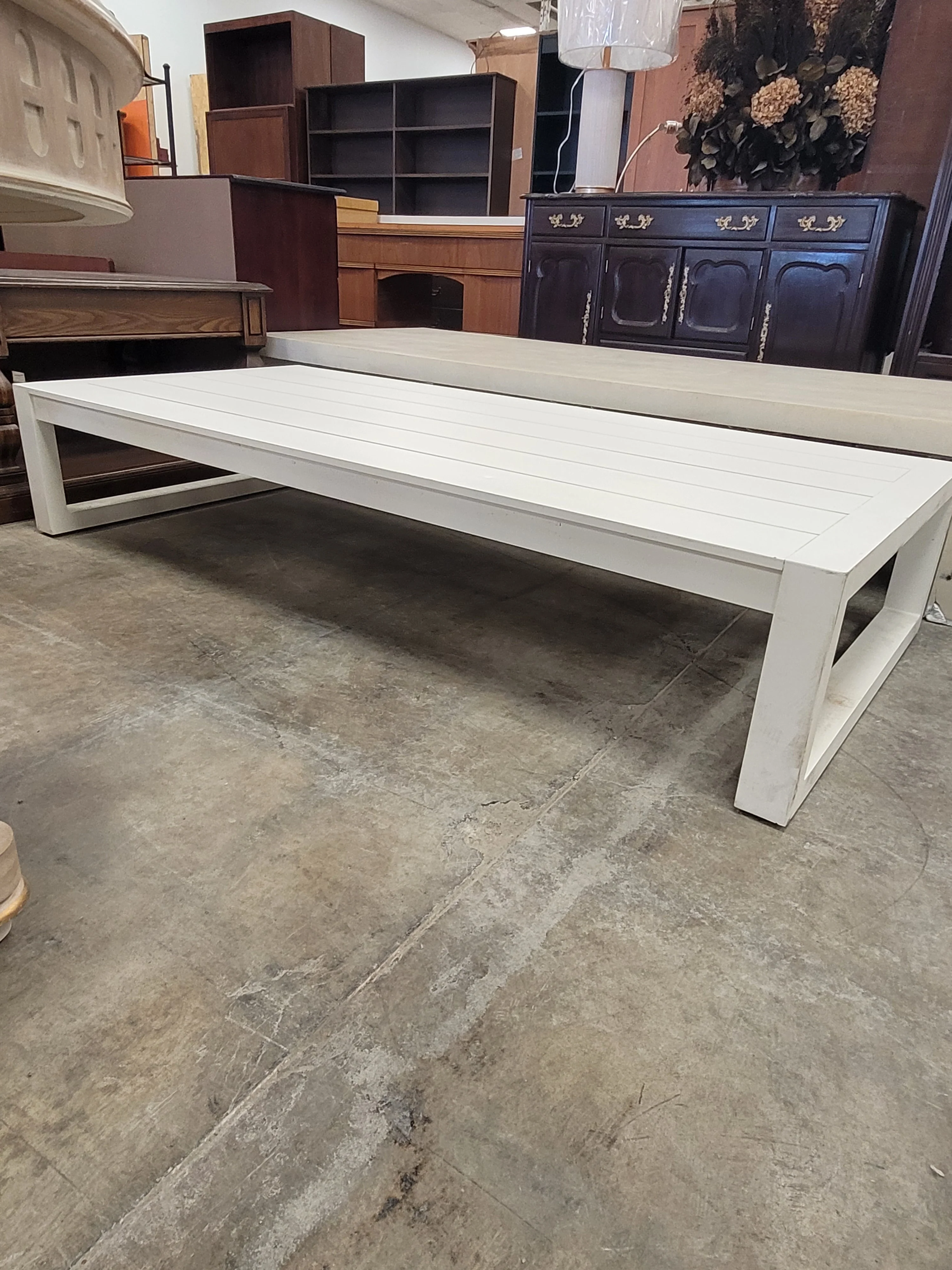 White Outdoor Coffee Table - Image 3