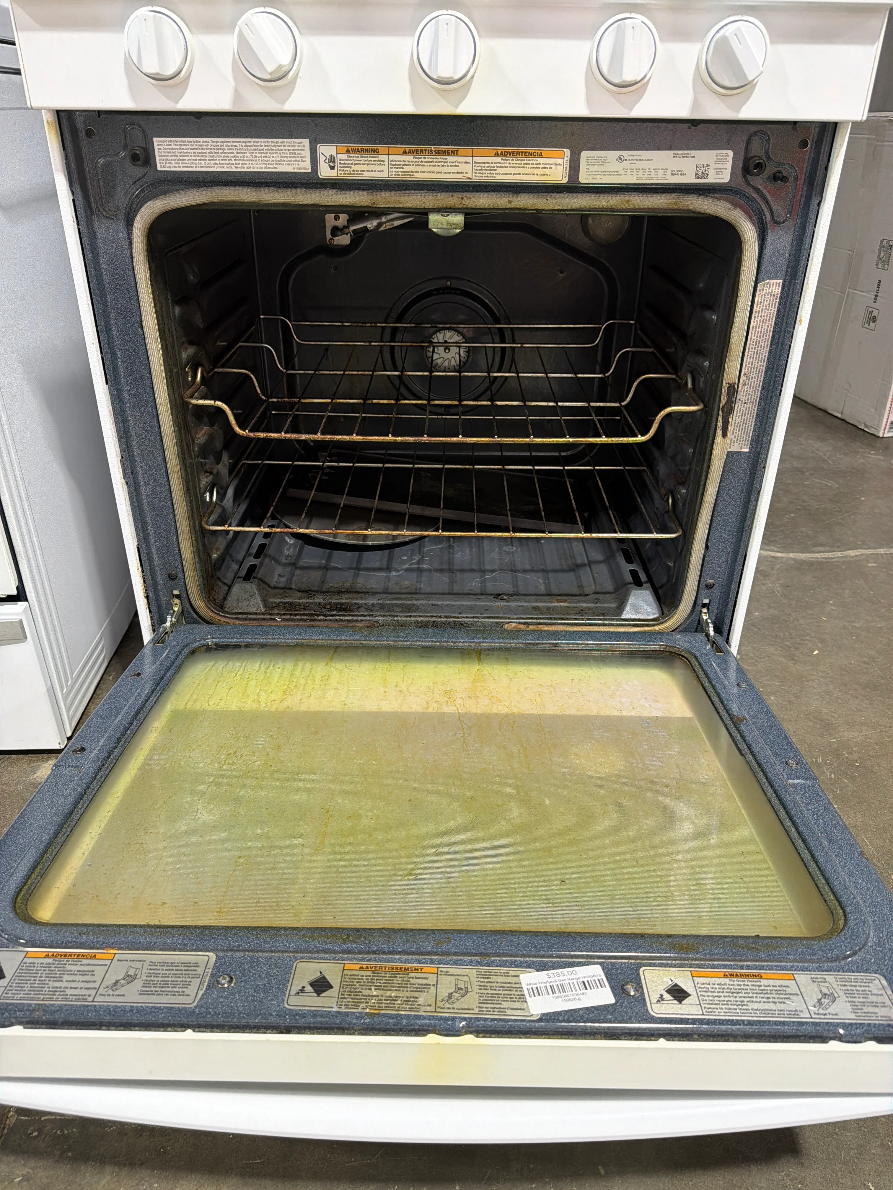 White Whirlpool Gas Range WWGR15 - Image 2