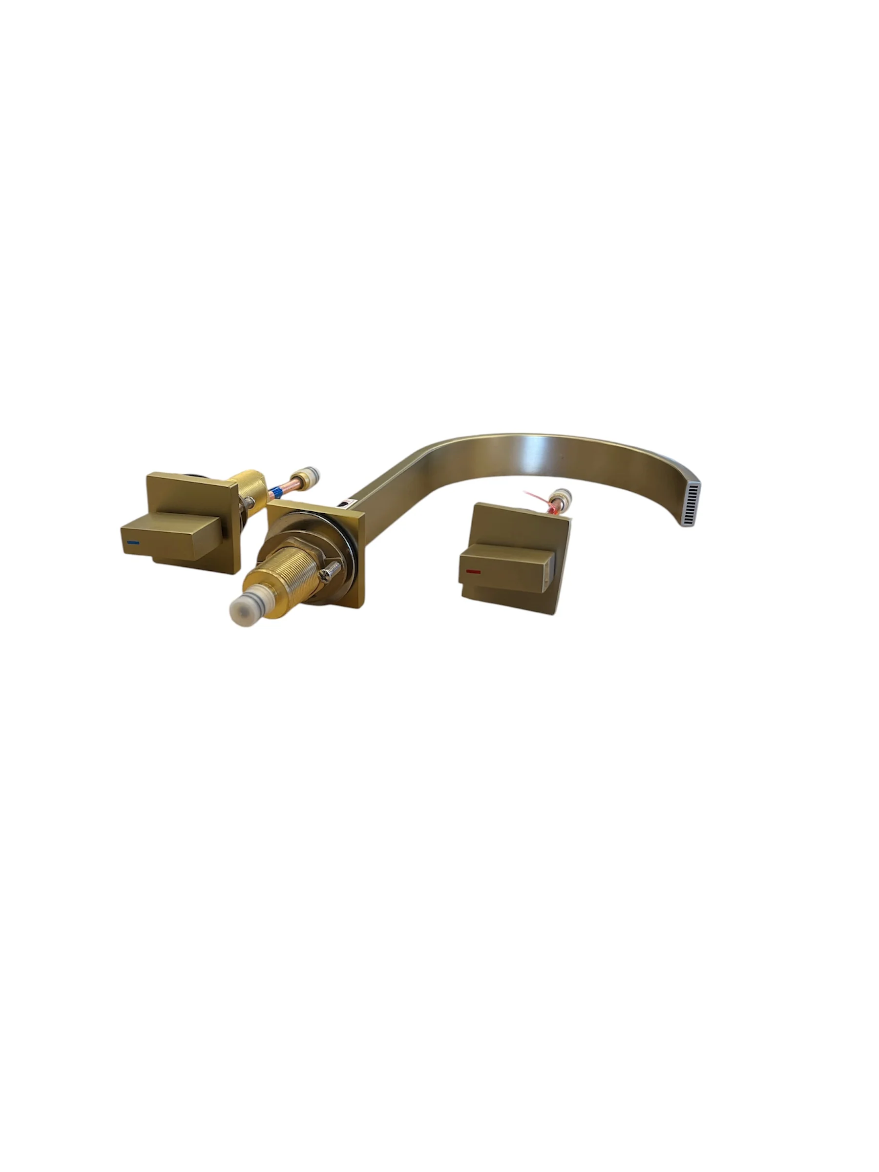 Widespread Bathroom Sink Faucet with 2 Handle in Brushed Gold - Image 3
