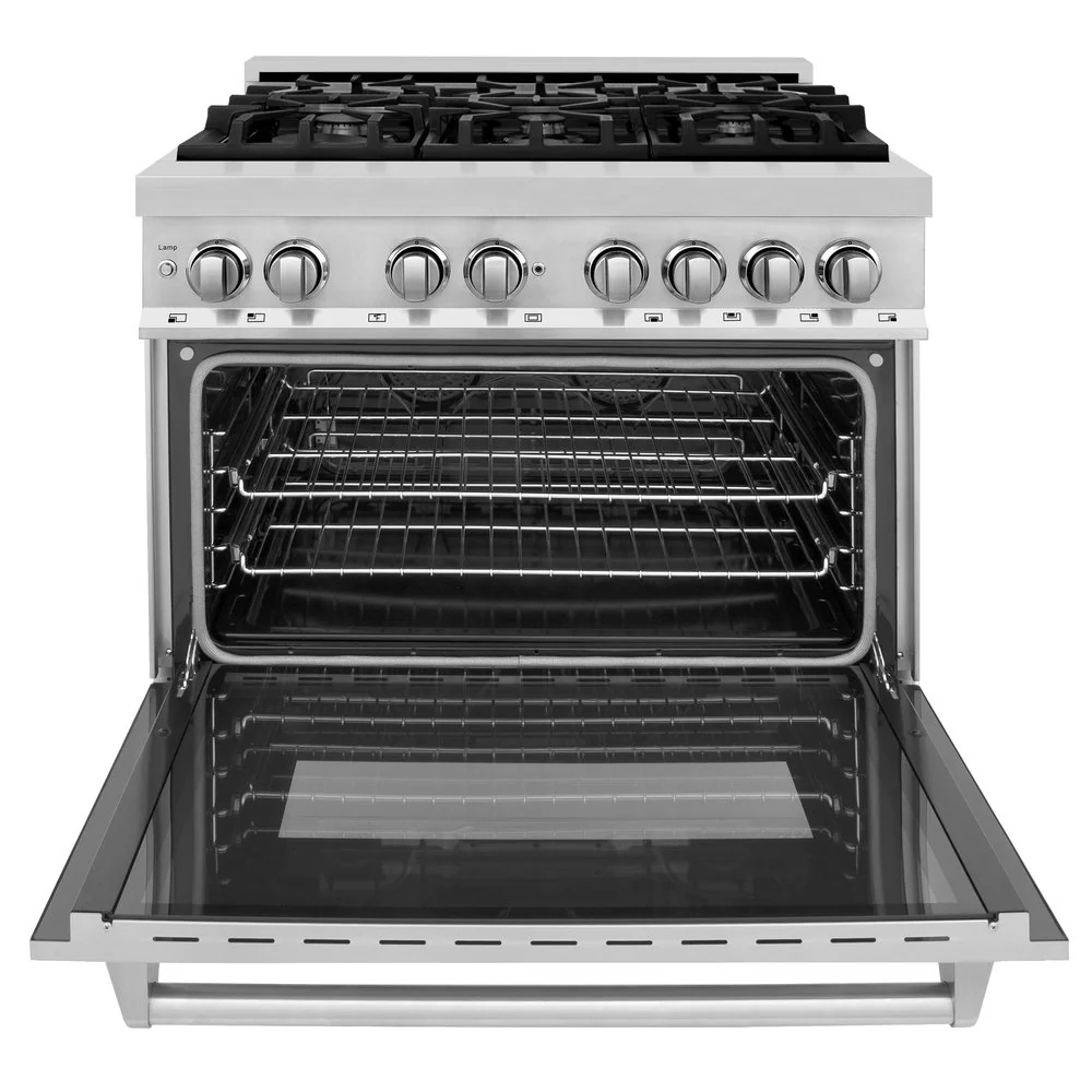 ZLINE 36” 4.6 cu. ft. Range with Gas Stove and Electric Oven in Stainless Steel - Image 2
